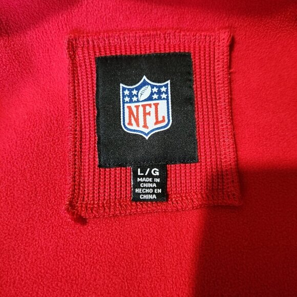 San Fransisco 49ers Coat Sweater Jacket Men's Size LG Full Zip Up with Pockets - Picture 11 of 15